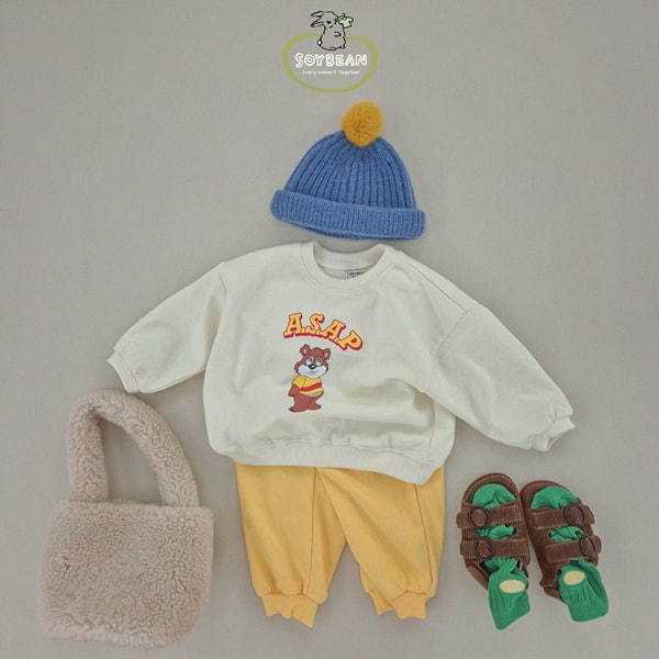 Soybean - Korean Children Fashion - #childofig - Cartoon Bear Top Bottom Set - 11