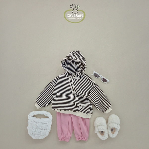 Soybean - Korean Children Fashion - #childrensboutique - Stripe Hood Top - 6