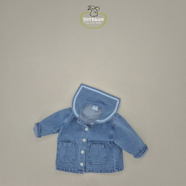 Soybean - Korean Children Fashion - #designkidswear - Sailor Denim Jacket - 8