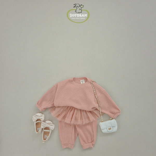 Soybean - Korean Children Fashion - #designkidswear - Daily Waffle Top Bottom Set - 5