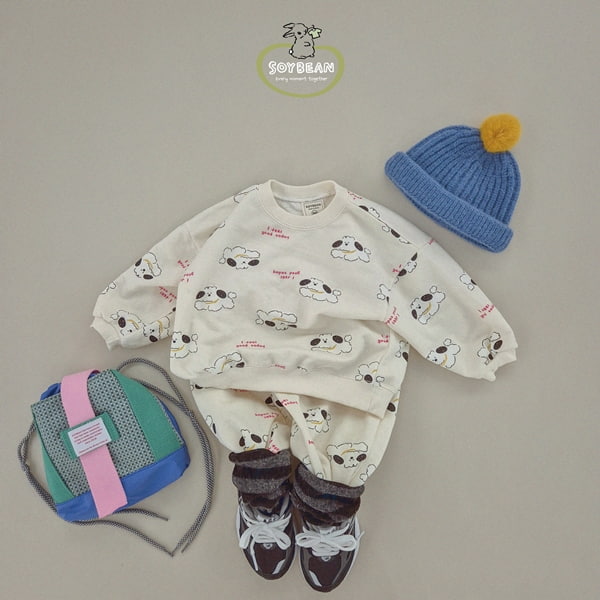 Soybean - Korean Children Fashion - #discoveringself - Puppy Top Bottom Set - 12