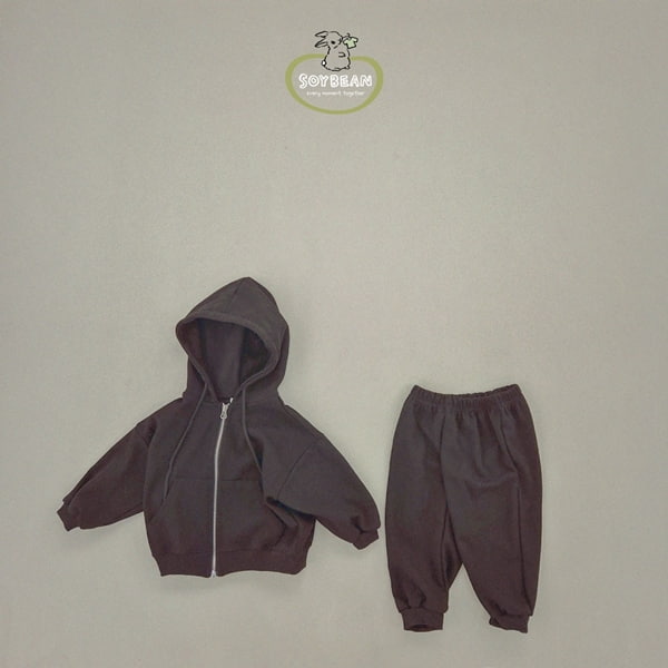 Soybean - Korean Children Fashion - #discoveringself - Hood Zip-up Set - 10