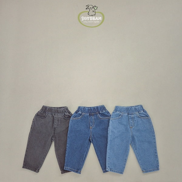 Soybean - Korean Children Fashion - #discoveringself - Taped Denim Pants