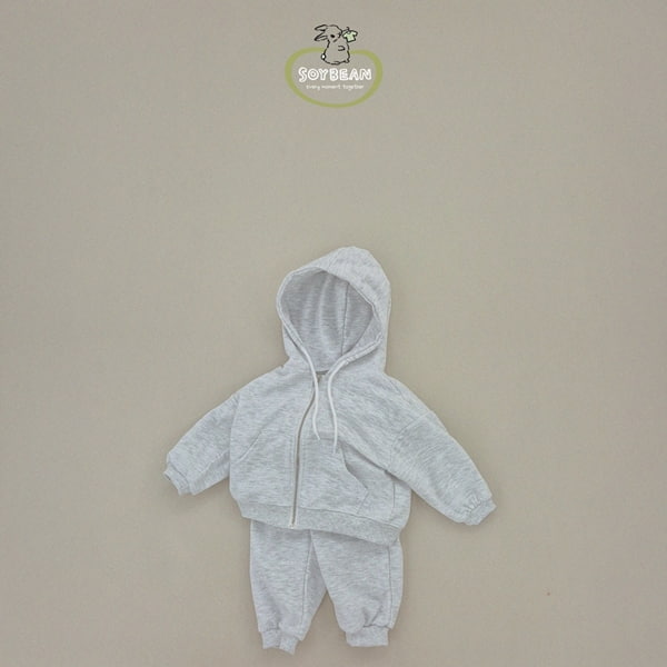 Soybean - Korean Children Fashion - #fashionkids - Hood Zip-up Set - 11