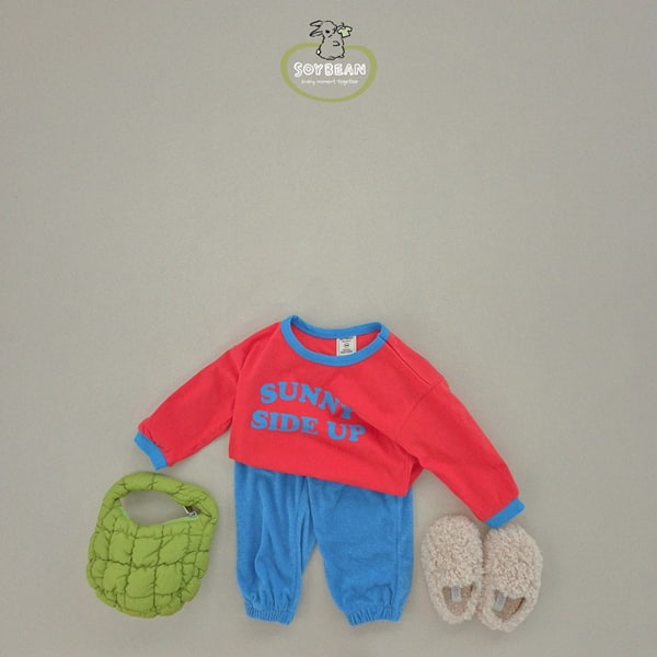 Soybean - Korean Children Fashion - #discoveringself - Sunny Terry Top Bottom Set - 4