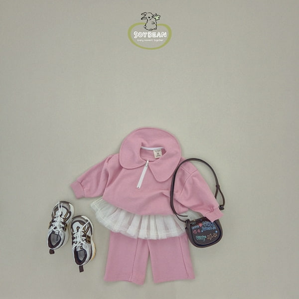 Soybean - Korean Children Fashion - #fashionkids - Zipper Sailor Top Bottom Set - 3