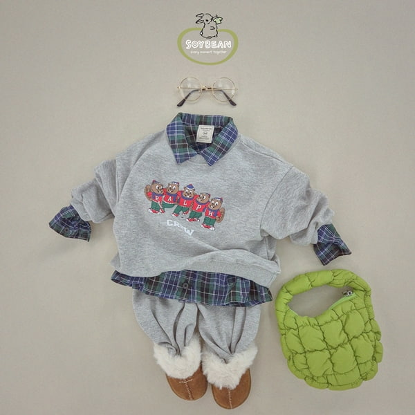 Soybean - Korean Children Fashion - #fashionkids - Boxy Check Shirt - 10