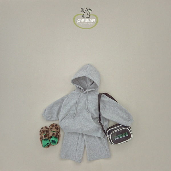 Soybean - Korean Children Fashion - #discoveringself - Hood Wide Top Bottom Set - 4