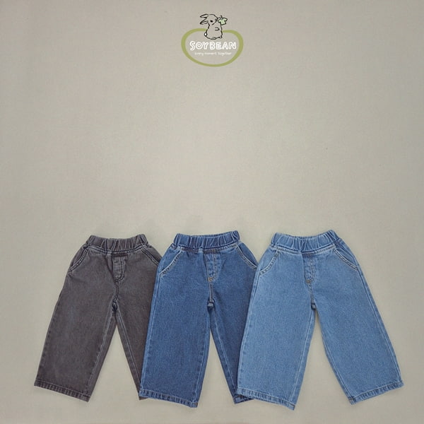 Soybean - Korean Children Fashion - #kidsshorts - Wide Denim Pants