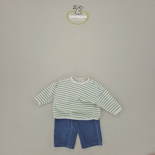 Soybean - Korean Children Fashion - #kidsshorts - Stripe Piping Sweatshirts - 8