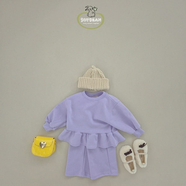 Soybean - Korean Children Fashion - #kidsshorts - Frill Top Bottom Set - 3