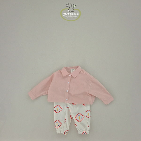 Soybean - Korean Children Fashion - #kidsshorts - Square Face Jogger Pants - 9