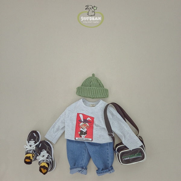 Soybean - Korean Children Fashion - #kidsshorts - Taped Denim Pants - 3