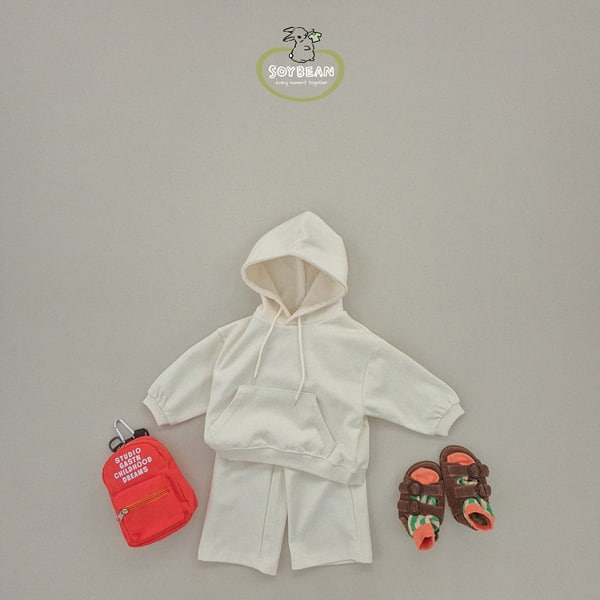 Soybean - Korean Children Fashion - #kidsshorts - Hood Wide Top Bottom Set - 5