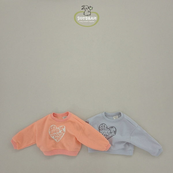 Soybean - Korean Children Fashion - #kidsshorts - Crop Heart Sweatshirts