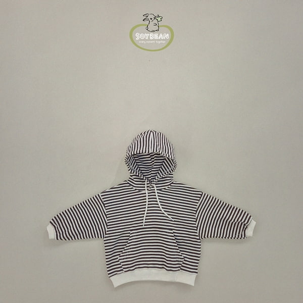 Soybean - Korean Children Fashion - #kidsshorts - Stripe Hood Top - 10