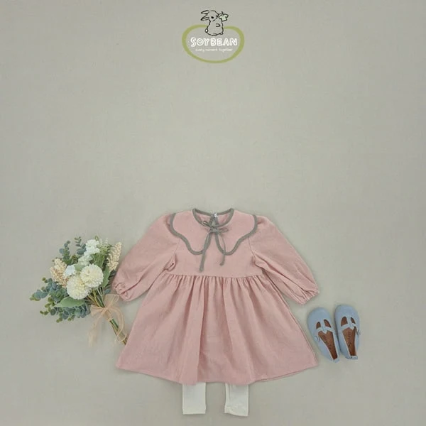 Soybean - Korean Children Fashion - #kidsshorts - Point Ribbon One-piece - 3