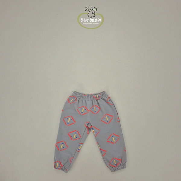 Soybean - Korean Children Fashion - #kidsstore - Square Face Jogger Pants - 10