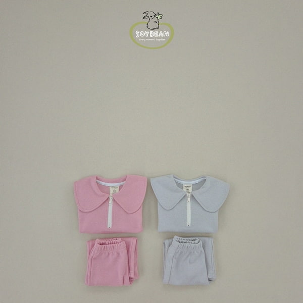 Soybean - Korean Children Fashion - #kidsstore - Zipper Sailor Top Bottom Set - 5