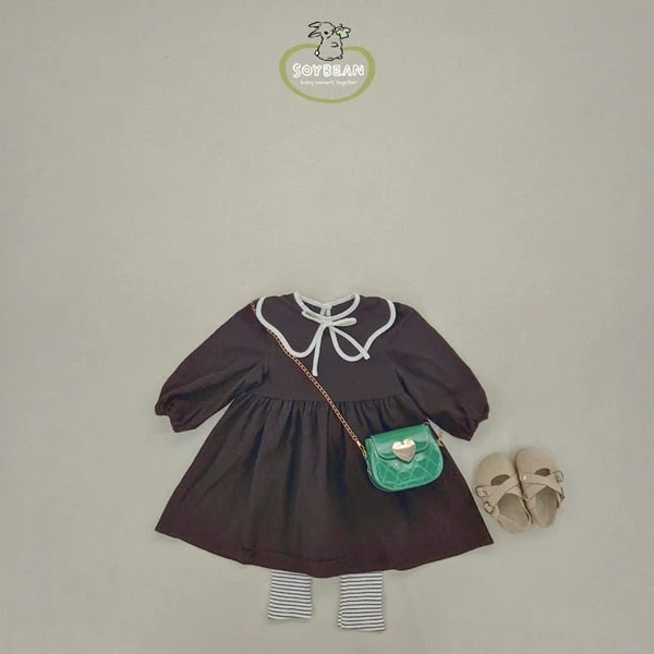 Soybean - Korean Children Fashion - #kidsshorts - Point Ribbon One-piece - 4