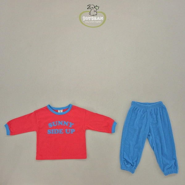 Soybean - Korean Children Fashion - #kidzfashiontrend - Sunny Terry Top Bottom Set - 7