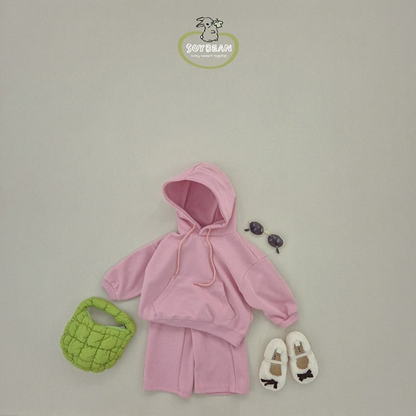 Soybean - Korean Children Fashion - #kidzfashiontrend - Hood Wide Top Bottom Set - 7