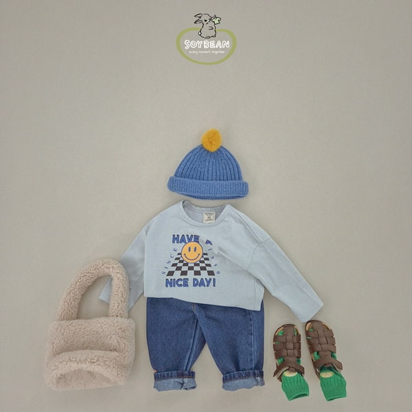 Soybean - Korean Children Fashion - #littlefashionista - Taped Denim Pants - 7