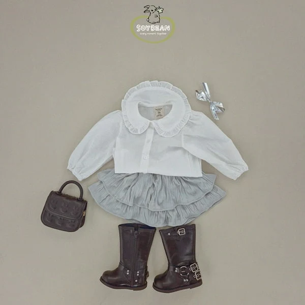 Soybean - Korean Children Fashion - #littlefashionista - Frill Blouse - 11