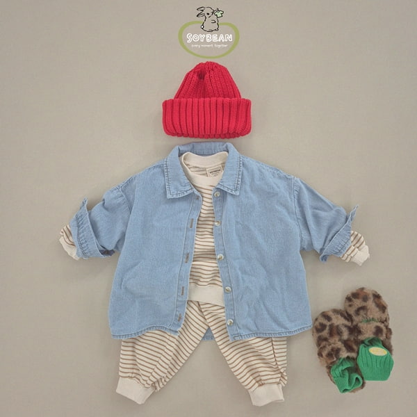 Soybean - Korean Children Fashion - #magicofchildhood - Loosefit Denim Shirt - 8