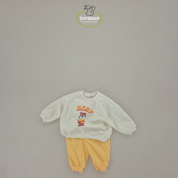 Soybean - Korean Children Fashion - #magicofchildhood - Cartoon Bear Top Bottom Set - 7