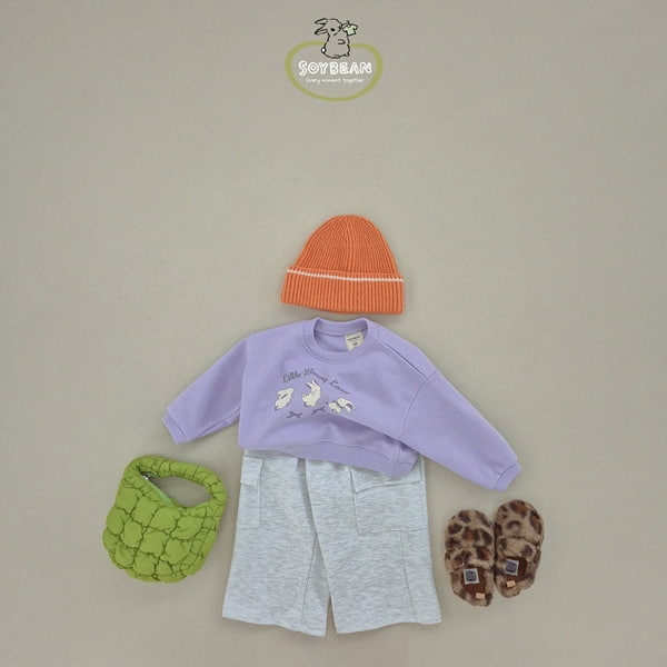 Soybean - Korean Children Fashion - #minifashionista - Semi Crop Bunny Sweatshirts - 4