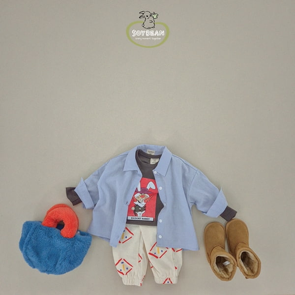 Soybean - Korean Children Fashion - #stylishchildhood - Square Face Jogger Pants - 3