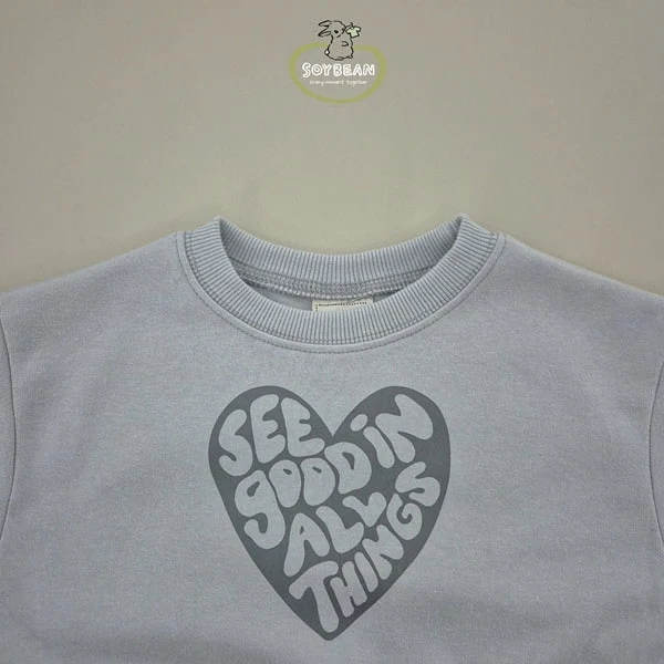 Soybean - Korean Children Fashion - #stylishchildhood - Crop Heart Sweatshirts - 11