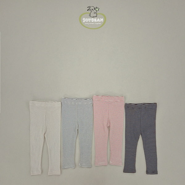 Soybean - Korean Children Fashion - #stylishchildhood - Rib Stripe Leggings - 9