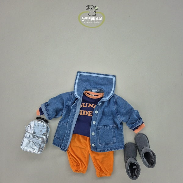 Soybean - Korean Children Fashion - #todddlerfashion - Sailor Denim Jacket - 3