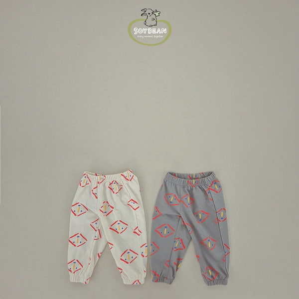 Soybean - Korean Children Fashion - #todddlerfashion - Square Face Jogger Pants