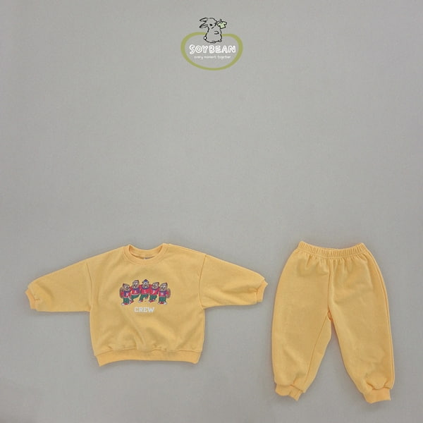 Soybean - Korean Children Fashion - #todddlerfashion - Beaver Crew Top Bottom Set - 10