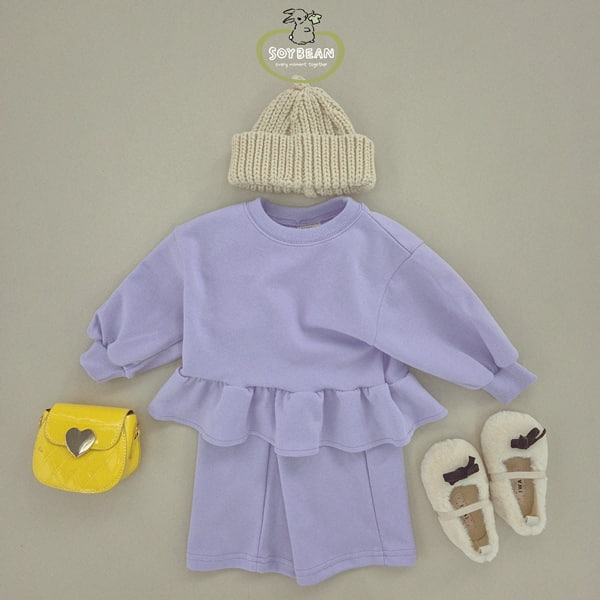 Soybean - Korean Children Fashion - #toddlerclothing - Frill Top Bottom Set - 12