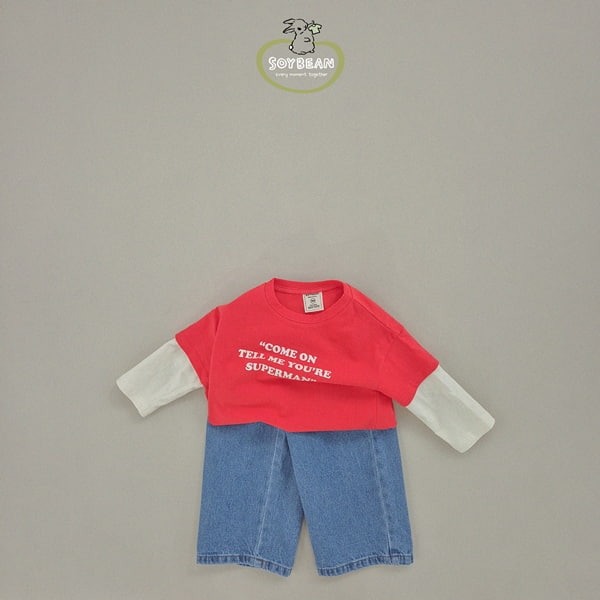 Soybean - Korean Children Fashion - #toddlerclothing - Superman Layered Tee - 9