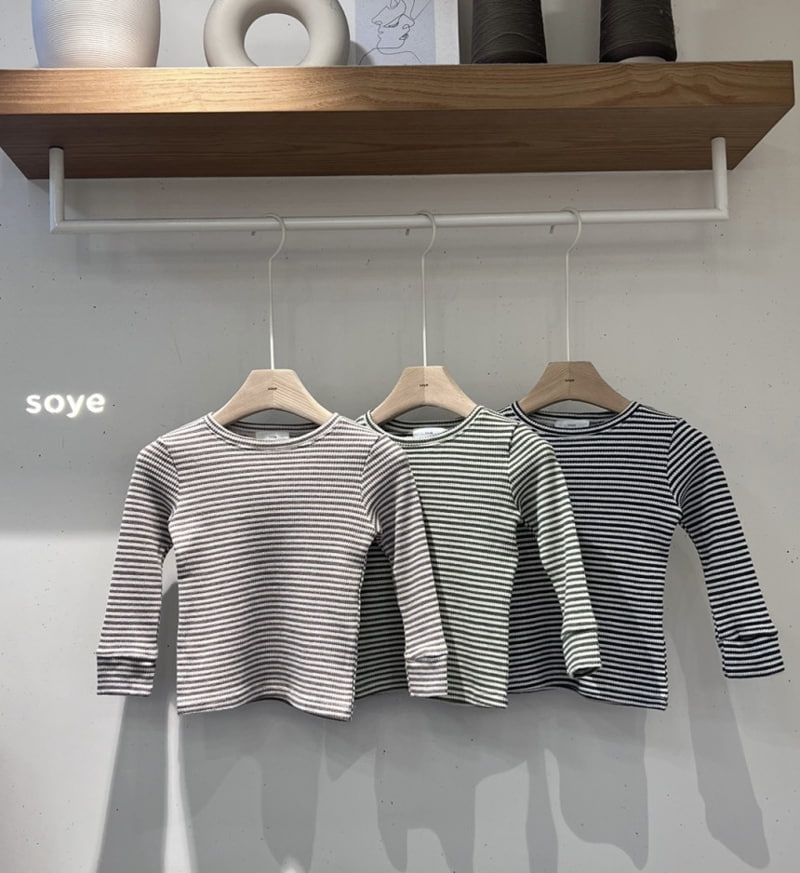 Soye - Korean Children Fashion - #discoveringself - Purgy Stripe Tee - 2