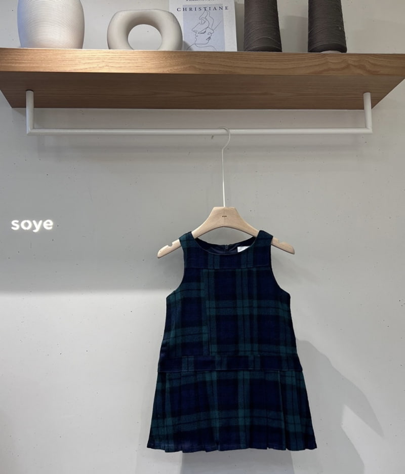 Soye - Korean Children Fashion - #littlefashionista - Fine Check One-piece