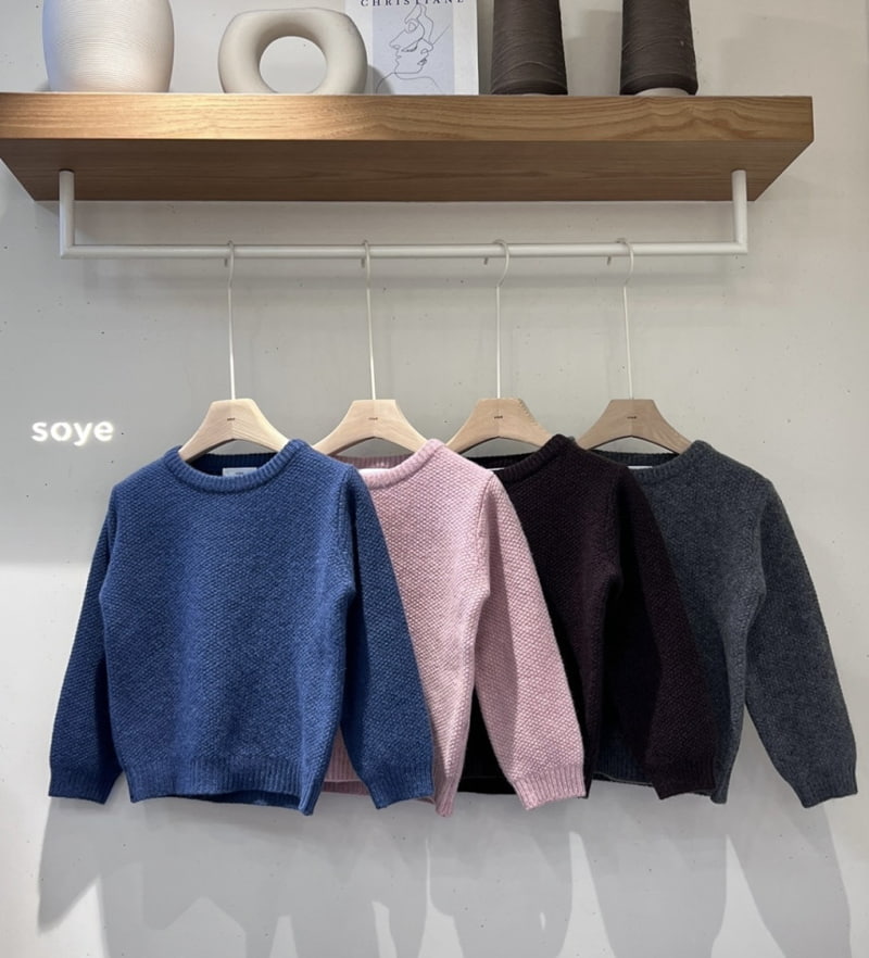 Soye - Korean Children Fashion - #stylishchildhood - Knit Round Crewneck - 2