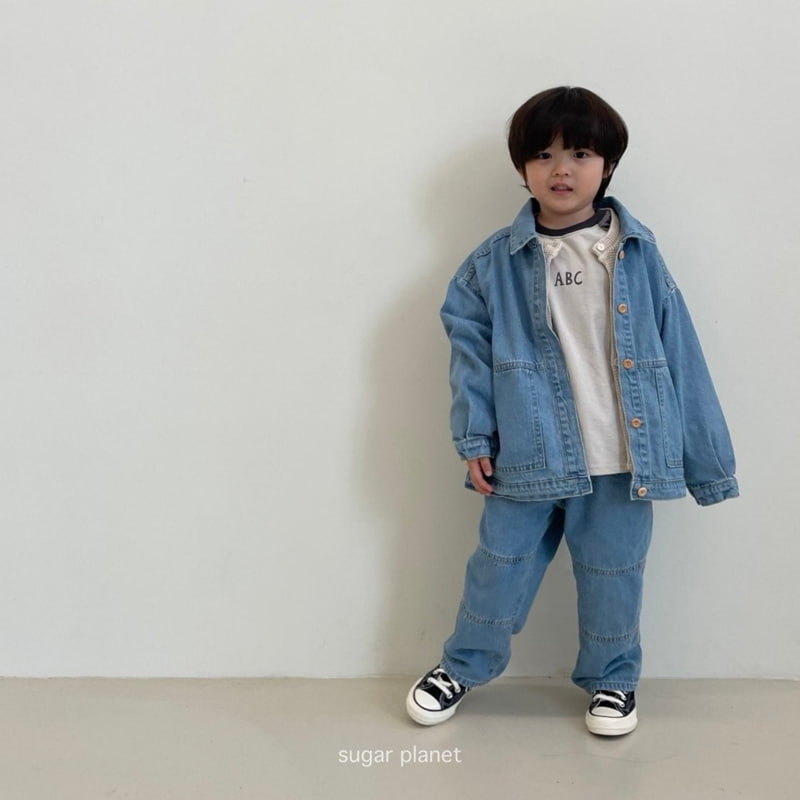 Sugar Planet - Korean Children Fashion - #Kfashion4kids - Slit Pattern Denim Pants - 2