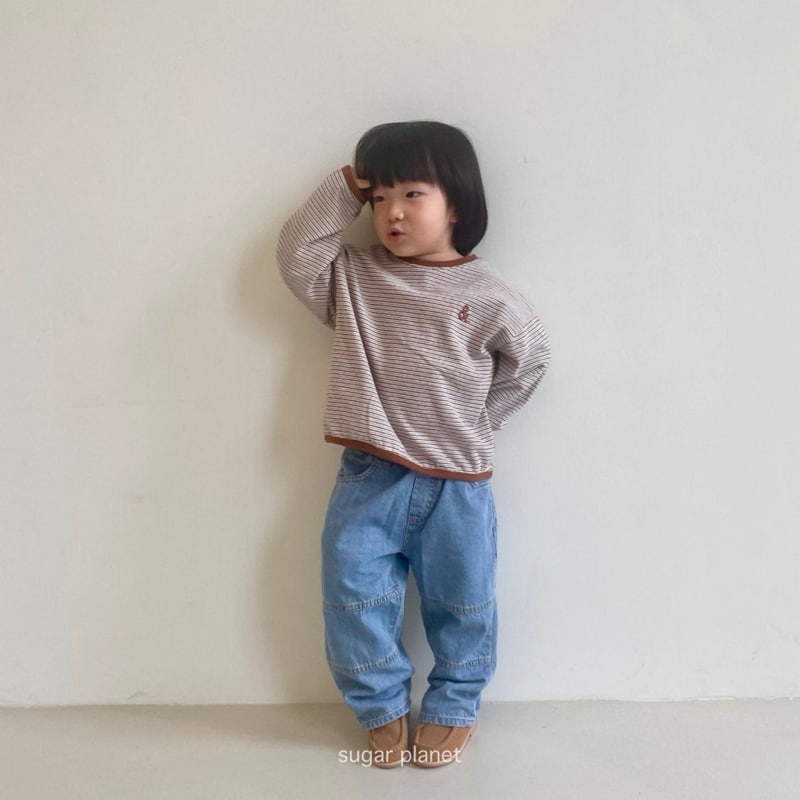 Sugar Planet - Korean Children Fashion - #childofig - Slit Pattern Denim Pants - 7