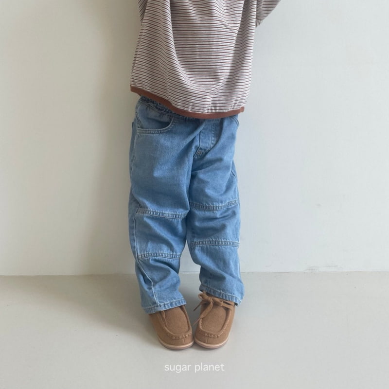 Sugar Planet - Korean Children Fashion - #childofig - Slit Pattern Denim Pants - 8