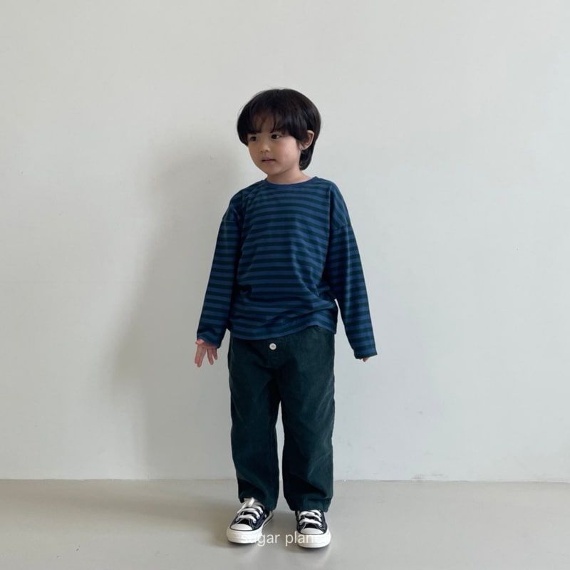 Sugar Planet - Korean Children Fashion - #kidsshorts - Funny Stripe Tee - 9