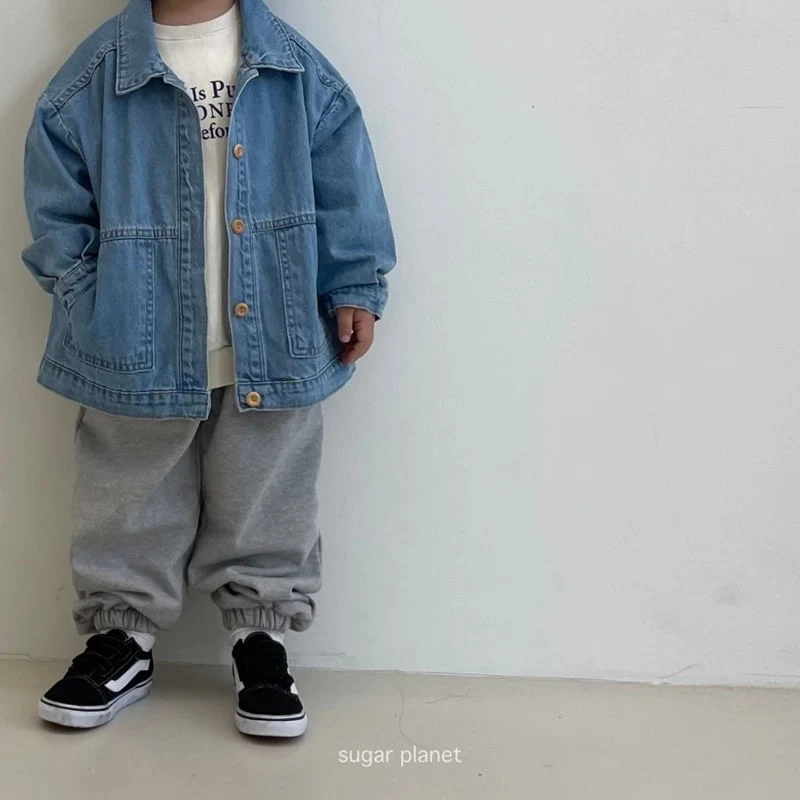 Sugar Planet - Korean Children Fashion - #kidzfashiontrend - Pocket Denim Jacket - 3