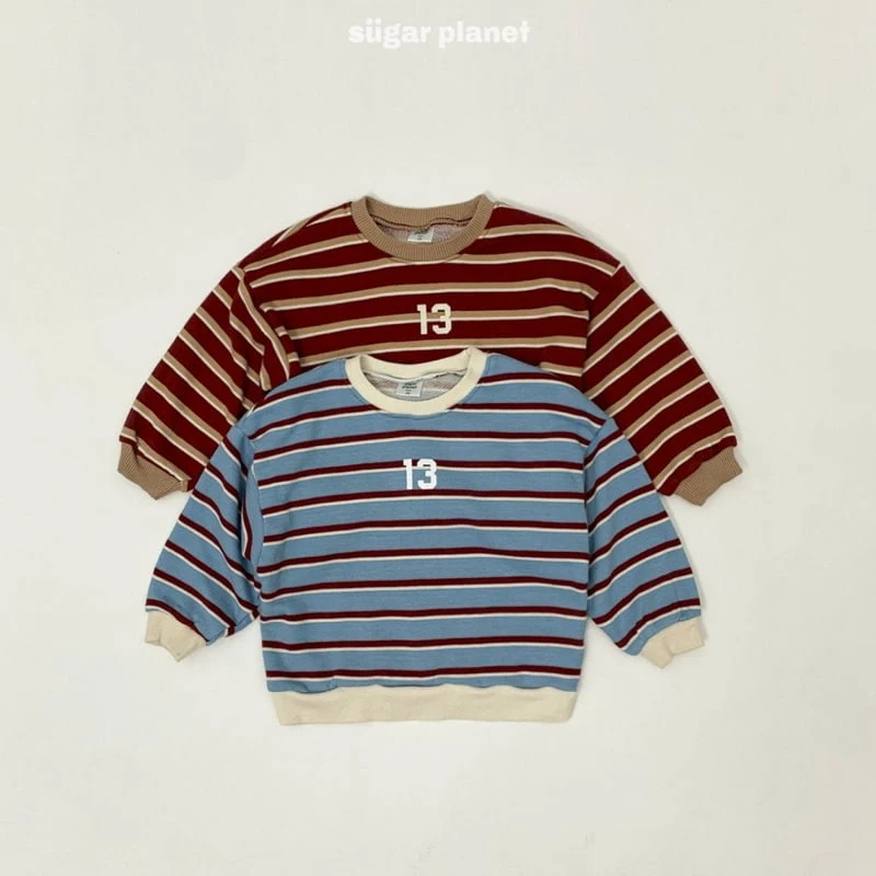 Sugar Planet - Korean Children Fashion - #kidzfashiontrend - 13 Stripe Sweatshirts