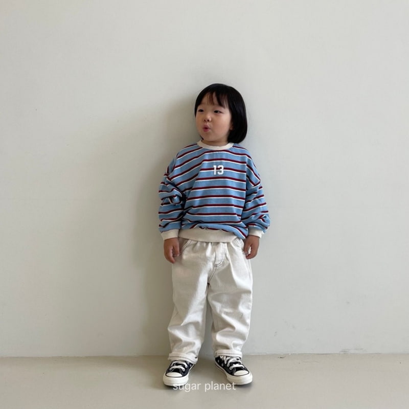 Sugar Planet - Korean Children Fashion - #littlefashionista - 13 Stripe Sweatshirts - 3