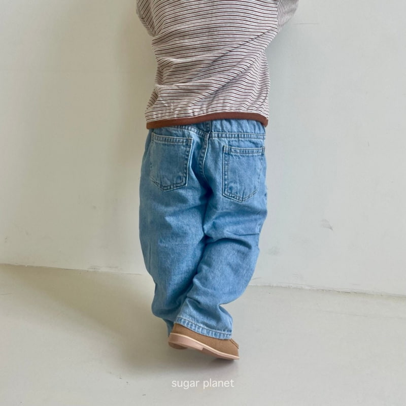 Sugar Planet - Korean Children Fashion - #littlefashionista - Slit Pattern Denim Pants - 4